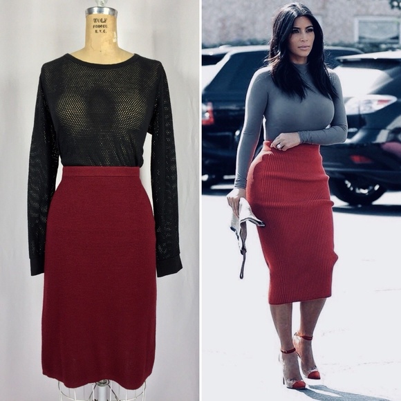 Sweater knit pencil skirt Clearance